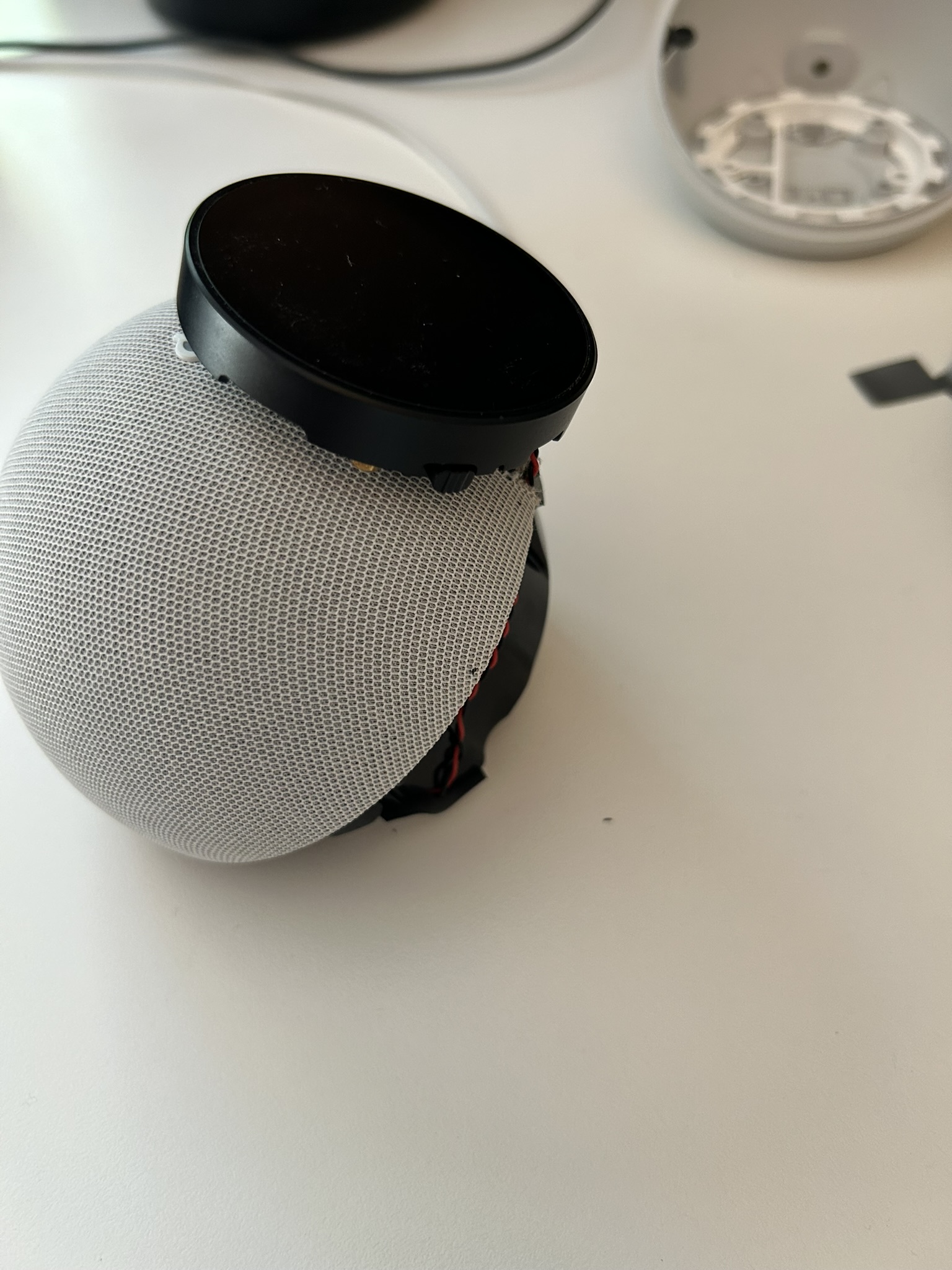 ESP32-S3 audio board connected to the Echo Dot speaker